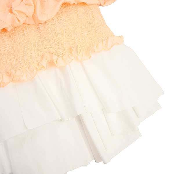 Loewe 20ss Smock Dress Wrinkle Pleats Layered Dress S2106050fa Pinkish & White