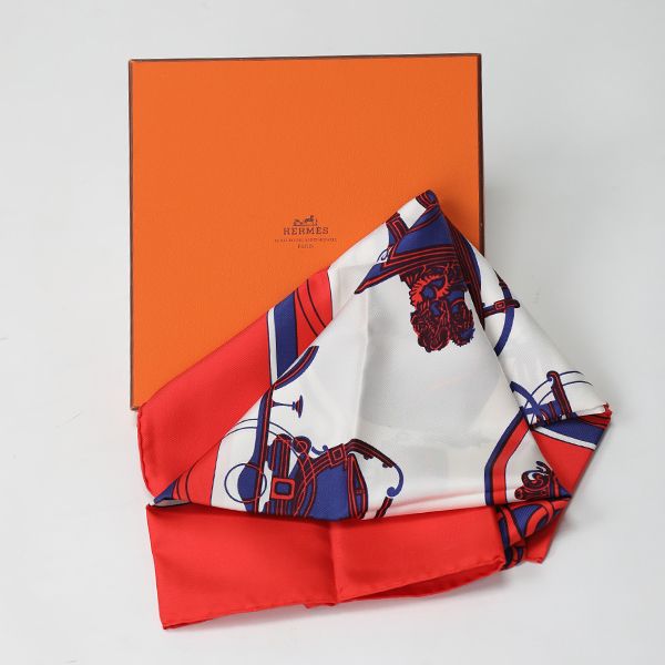 Hermes Scarf Carre 90 Exlibris Scarf Hermes Red