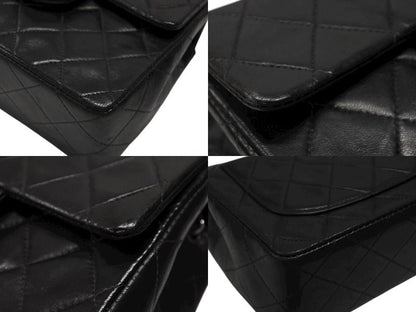 Chanel Mini Quilted 17 Shoulder Bag CC Logo Lambskin Black Silver — view 5