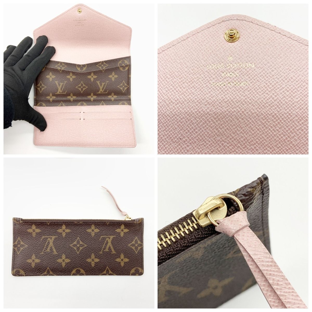 Louis Vuitton Monogram Portefeuille Josephine Trifold Long Wallet M41739 Brown