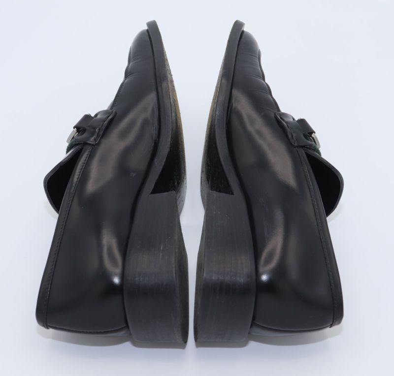 Gucci Sherry Line Square Toe Bit Loafers Women's 35 1 2 C 100 0493 Black Made
