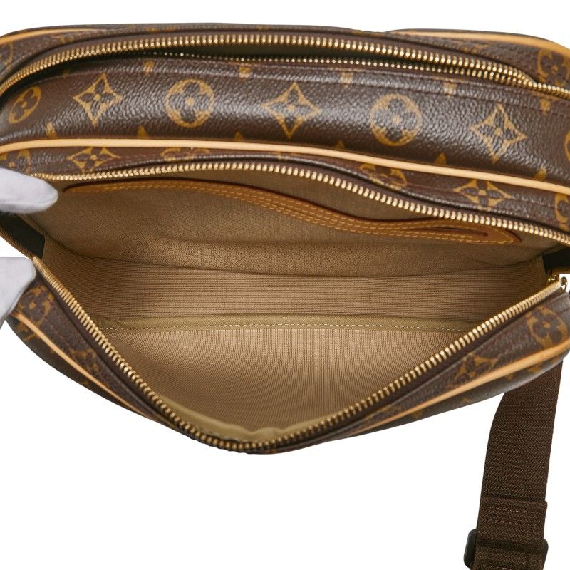 Louis Vuitton Monogram Reporter PM Crossbody Shoulder Bag M45254 Brown PVC