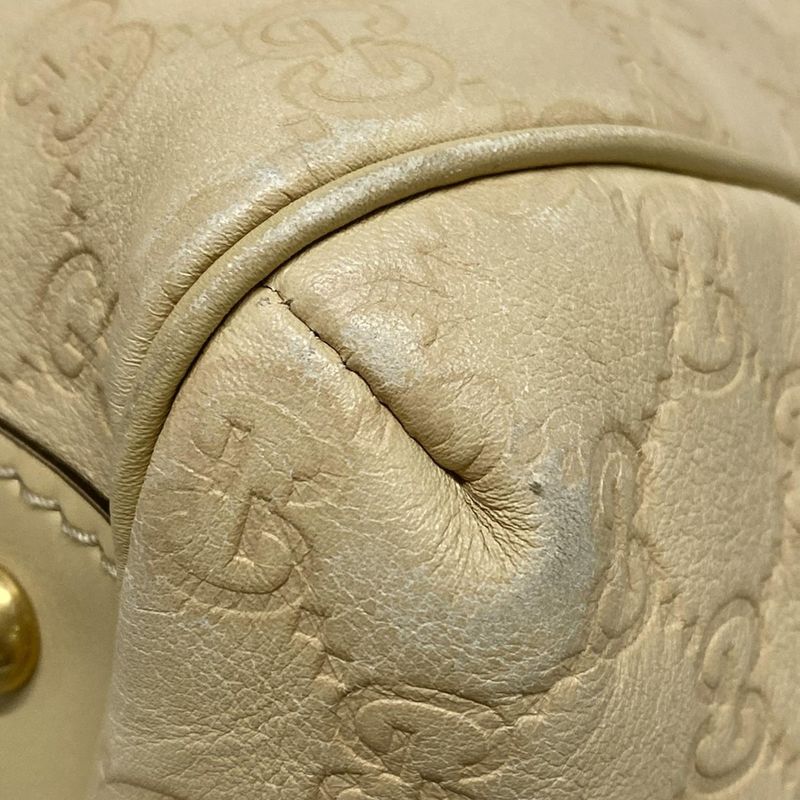 Gucci Handbag Cima Line Scarlet 282299 Beige Leather