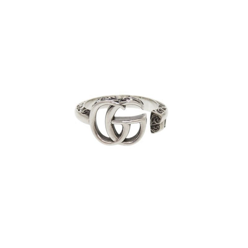 Gucci Double G Silver 925 Size Approx 15-16 (#17) Ring 1241 Gucci
