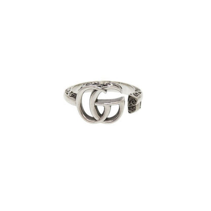 Gucci Double G Silver 925 Size Approx 15-16 (#17) Ring 1241 Gucci
