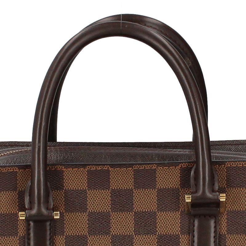 Louis Vuitton Triana N51155 Damier Ladies Handbag Brown Excellent Condition