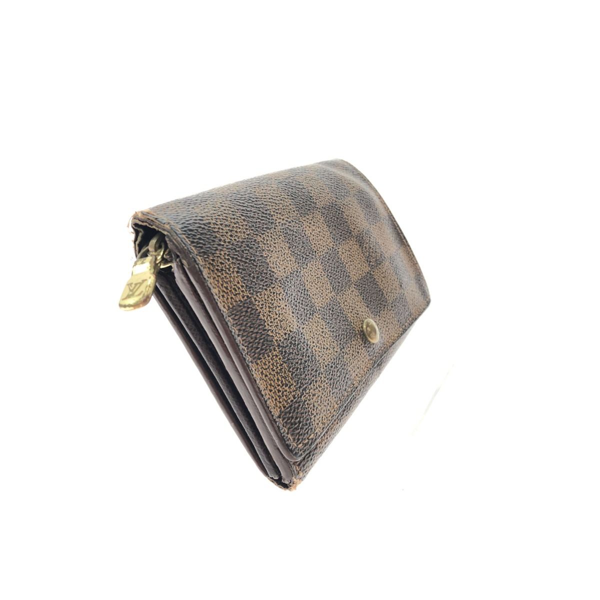 Louis Vuitton Women's Bifold Wallet Damier Ebene Portomone Bier Tresor N61730