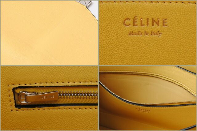 Celine Shoulder Bag Clutch Bag 2way Celine 171953 Yellow With Strap