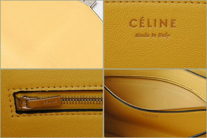 Celine Shoulder Bag Clutch Bag 2way Celine 171953 Yellow With Strap
