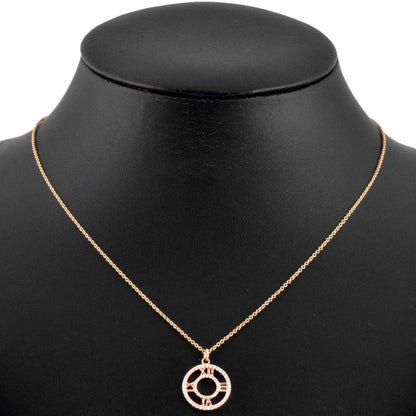 Tiffany & Co Tiffany & Co Atlas Open Circle Necklace With Diamonds 18K Pink