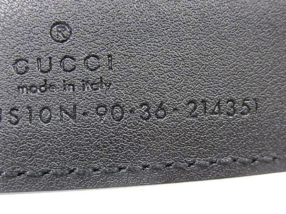 Gucci 709979 Memorable Buckle Leather Flower Pattern Buckle Belt Size 90 36