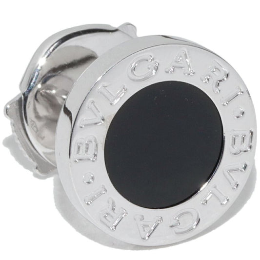 Bulgari Earrings 18K White Gold Onyx Bulgari Single Earrings Only One Side
