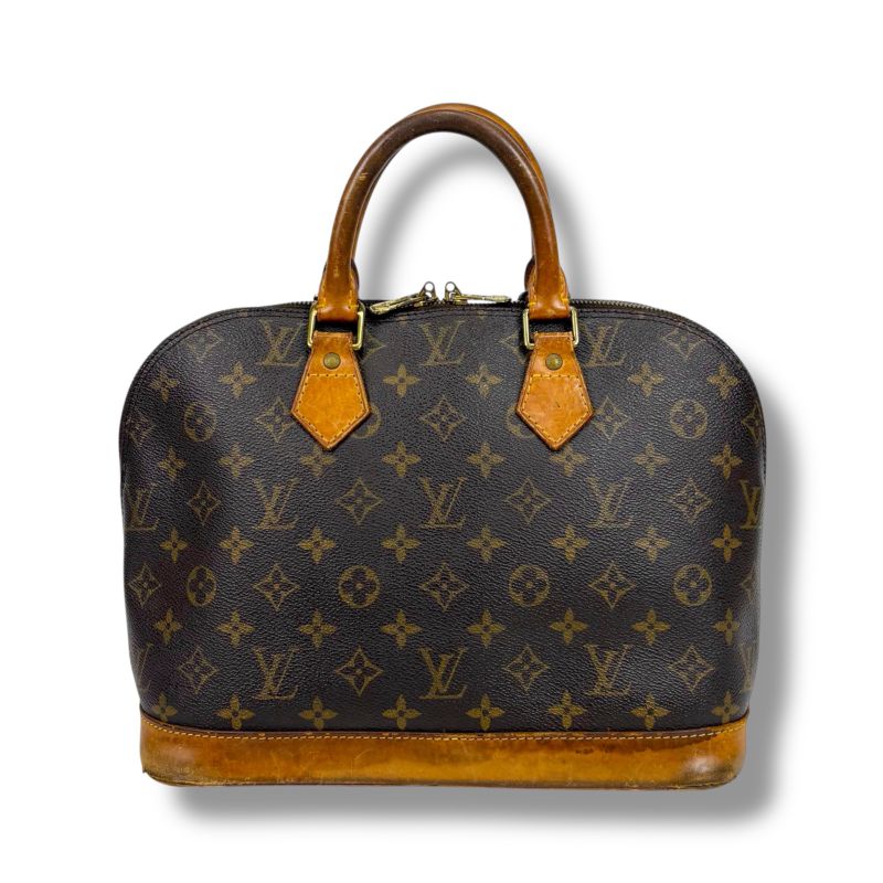 Louis Vuitton Alma PM Monogram Leather Handbag Brown Mini Tote Bag