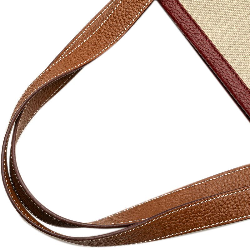 Hermes Pur Sangle Beige Red Brown Taurillon Clemence Toile Military Women Hermes