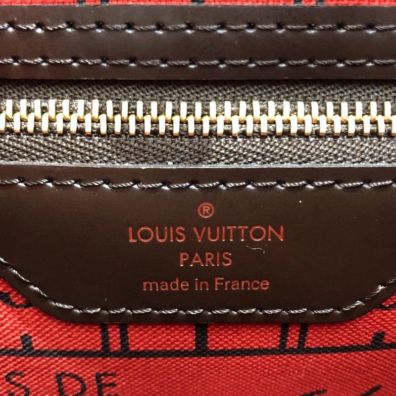 Louis Vuitton Damier Neverfull PM N51109 Tote Bag Shoulder Brown Preowned 005815