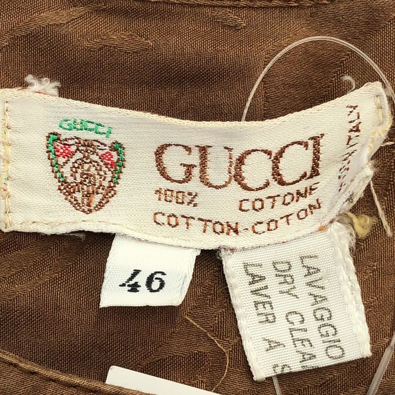 Gucci 1980's Vintage Sleeveless Flower Top Brown 46