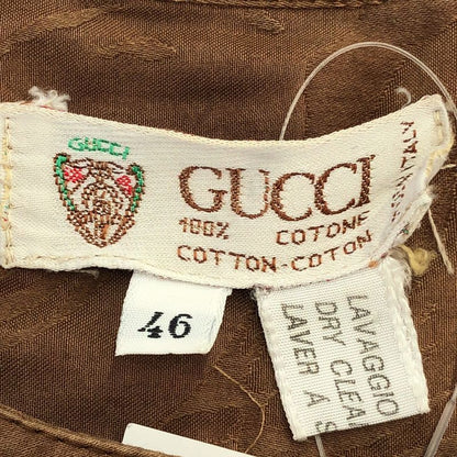 Gucci 1980's Vintage Sleeveless Flower Top Brown 46