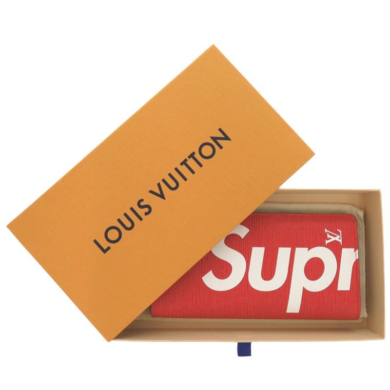 Louis Vuitton Supreme Collaboration Portefeuille Brazza Epi M67719 Epi Leather
