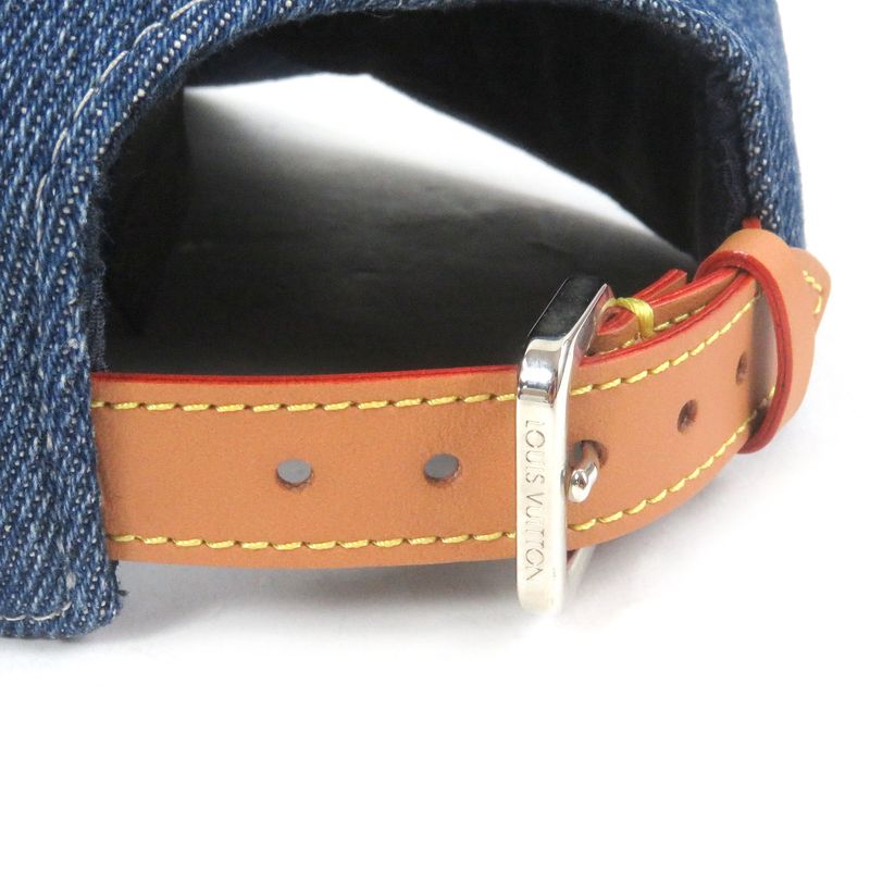 Louis Vuitton 2022 M7009l LV Logo Embroidery Baseball Cap Indigo Blue Made In