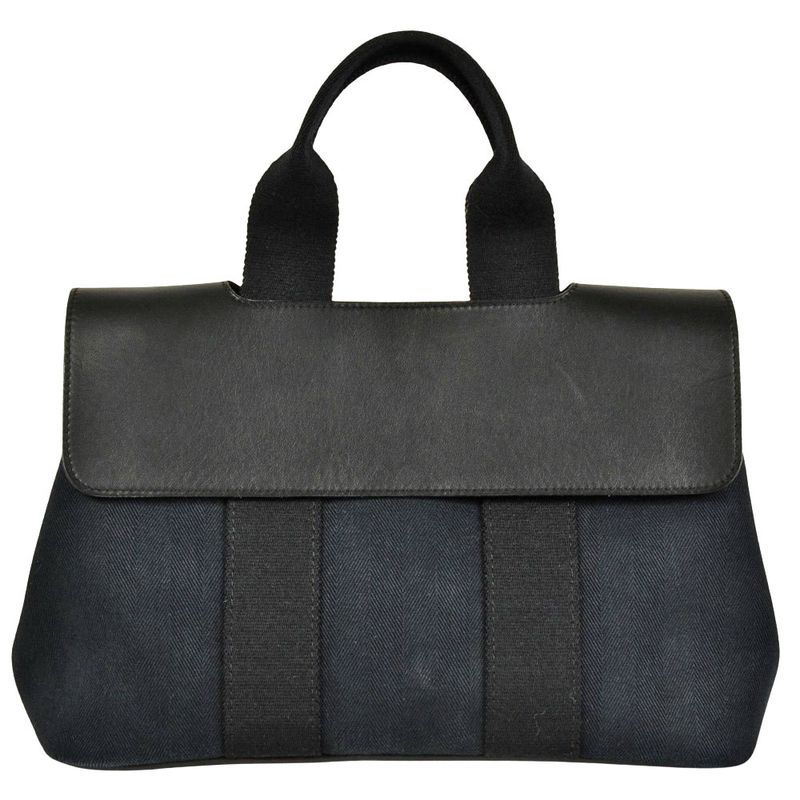 Hermes Valparaiso PM Handbag Twirl Chevron Black