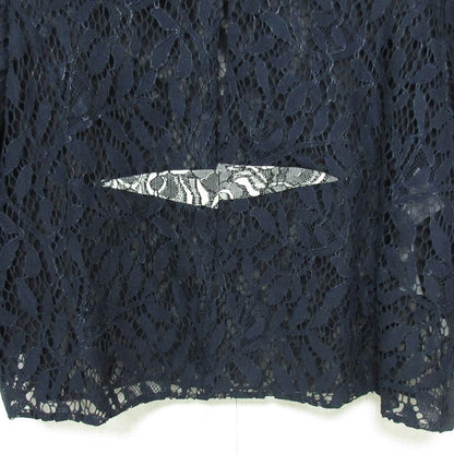 Christian DIOR Raf Simons Period Sheer All Lace Blouse Shirt Size F34 Navy