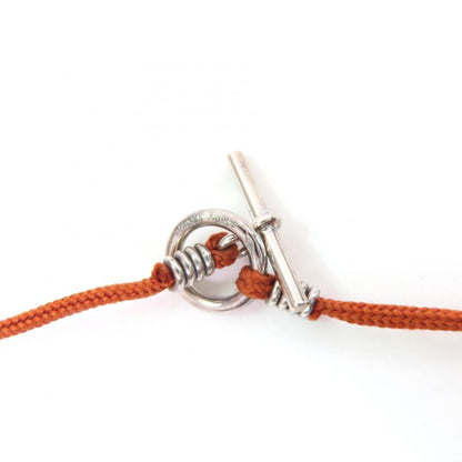 Hermes Move Ash 925 Pendant Necklace Silver Brown Weight 8.3g Ladies