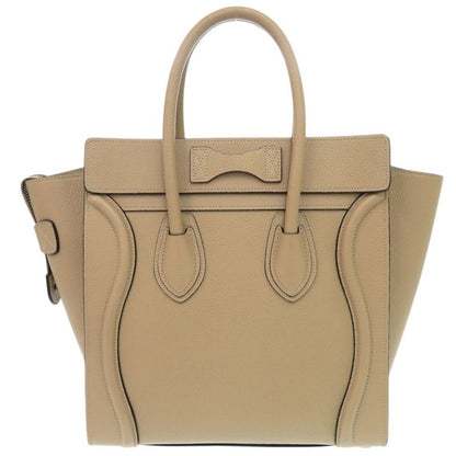 Celine Luggage Micro Shopper Leather Beige Handbag 1112 Celine