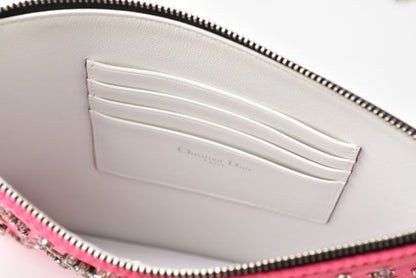 Unused Christian Dior Chain Shoulder Bag Clutch Bag Pouch