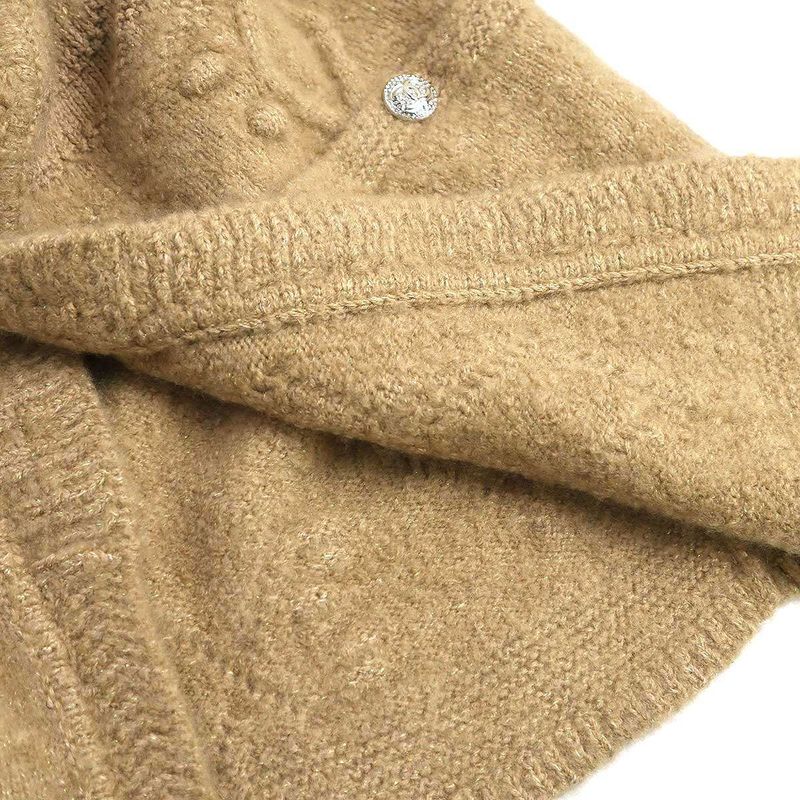 Chanel Shawl Collar Cashmere Gown Cardigan P74524k10901 Camel 36