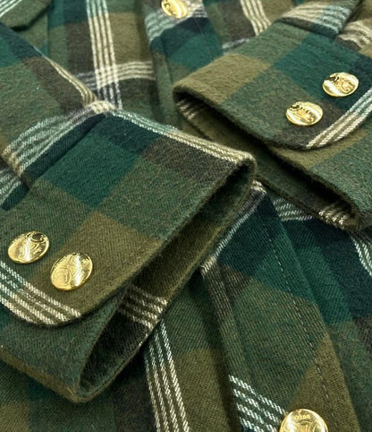 Celine Checked Oversize D Shirt Jacket Quilted Lined 2w655150r Men's Size 34 (S)