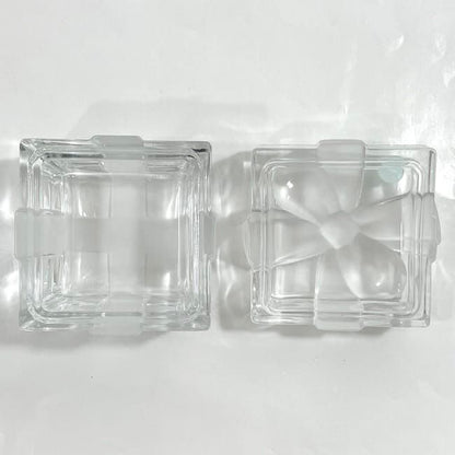 Tiffany & Co Box Clear Bow Never Used Excellent Condition Ribbon Crystal Glass