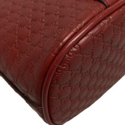 Gucci Handbag Micro Guccissima 449654 Red Leather