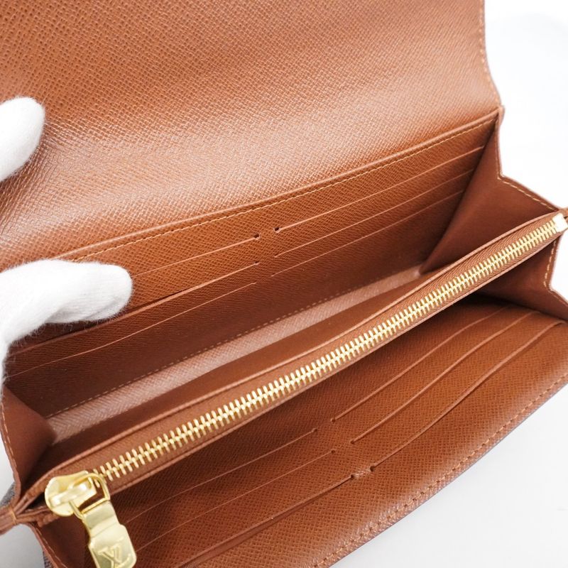 Louis Vuitton Long Wallet Monogram Portefeuille Sarah M60531 Brown Ladies
