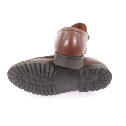 Gucci 101 6105 Horsebit Leather Loafer Shoes Brown Gold Hardware 6 With Box And