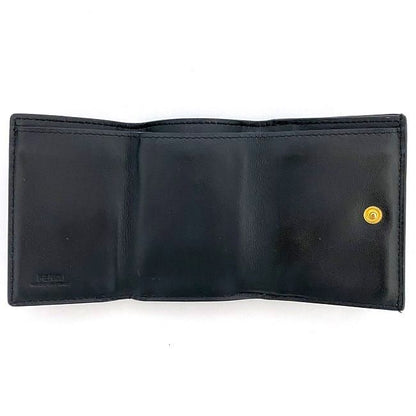 Fendi Trifold Wallet Black Brown Fize 8m0395