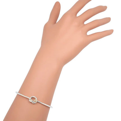 Tiffany & Co Love Knot Vintage Bangle 925 Silver And 18K Yellow Gold Ladies