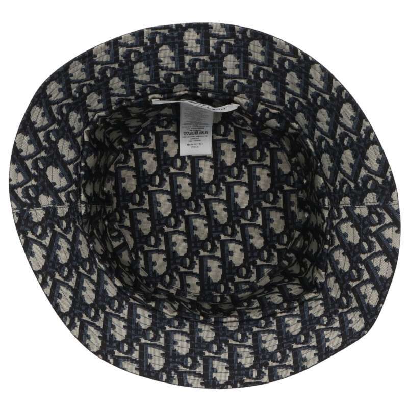 Christian Dior 95tdd923a130 Oblique Allover Reversible Bucket Hat Men's 57
