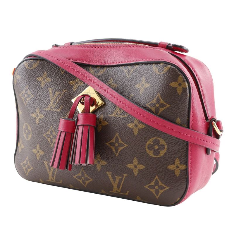 Louis Vuitton Saintonge 2WAY M43556 Monogram Canvas Coquelicot Brown/red Ca1108