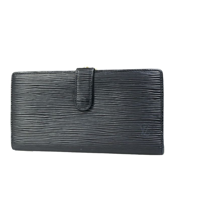 Louis Vuitton Wallet Folded Long Continental Viennois Epi Black M63252 05fb089
