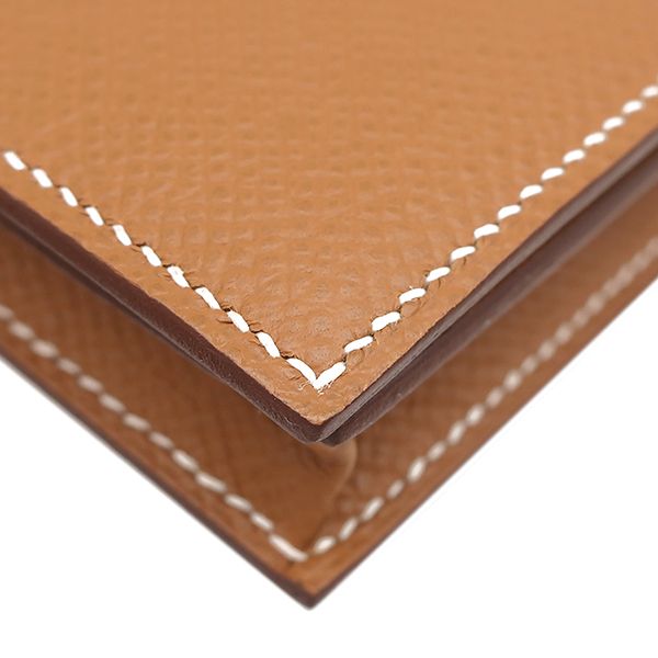 Hermes Long Wallet Bearn Souffle Vaux Epson Gold Silver Hardware Unused Brown