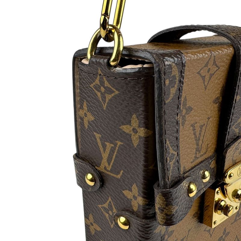 Louis Vuitton Crossbody Shoulder Bag Monogram Reverse Pochette Trunk Vertical