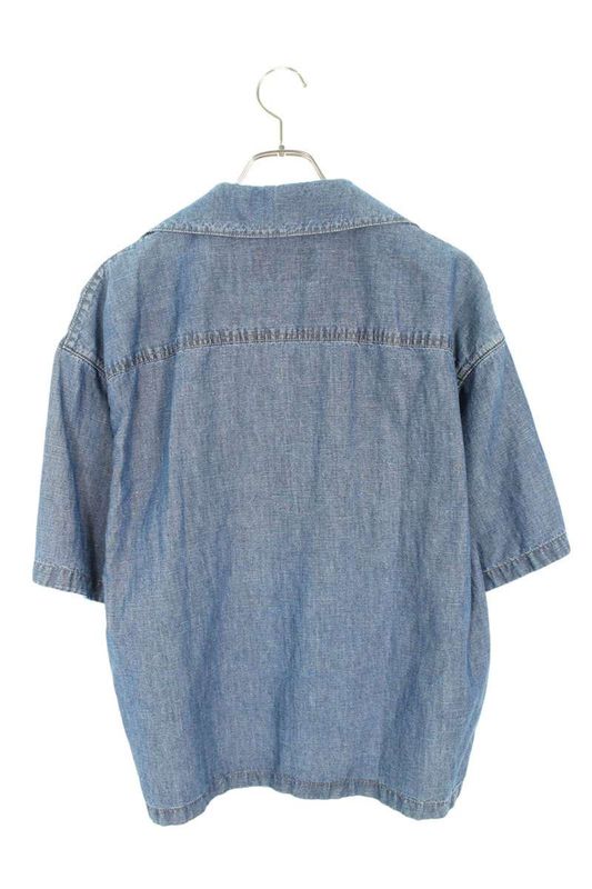 Prada Gec068 Triangle Plate Chien Bray Shirt Men's S