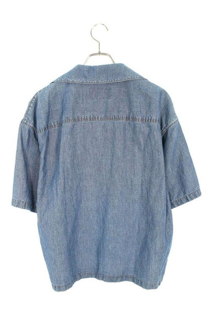 Prada Gec068 Triangle Plate Chien Bray Shirt Men's S