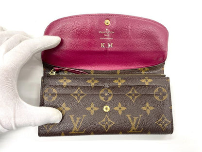 Louis Vuitton Monogram Portefeuille Emilie Zipper Long Wallet M41943 Brown ×