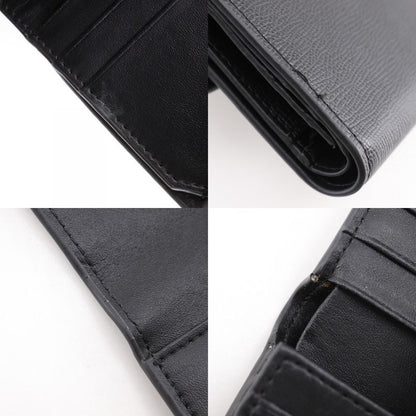 Dior Compact Wallet Calf Black Women's Trifold Wallet