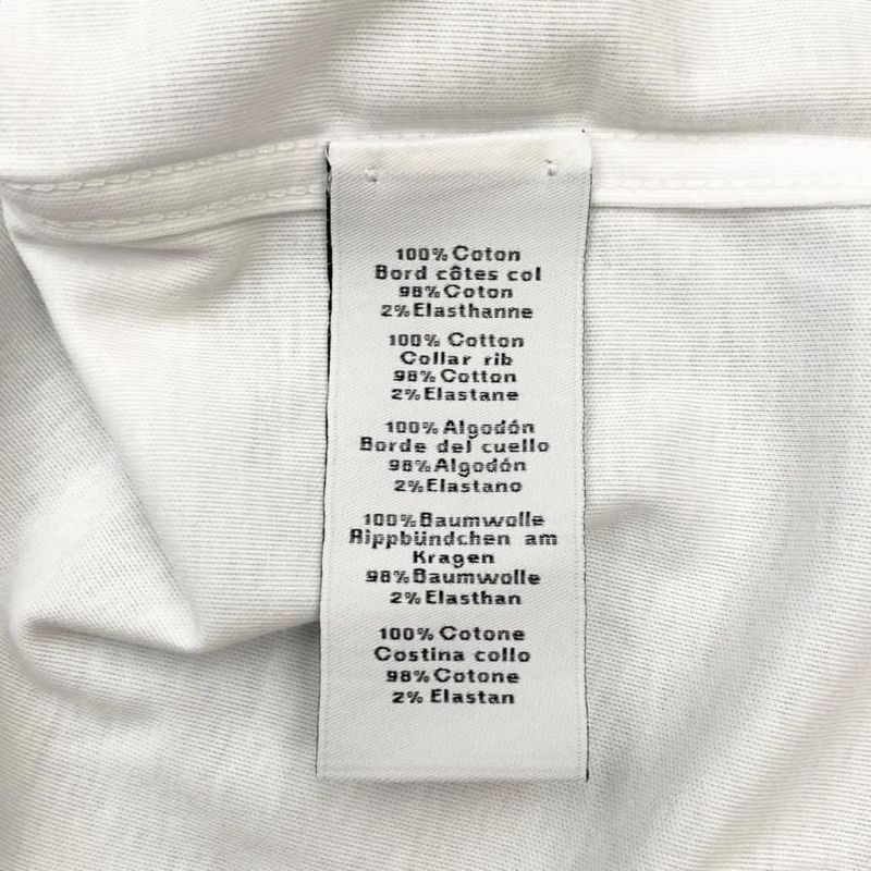 Hermes Short Sleeve T-Shirt Stitching Size S Cotton White Blue Hermes Unused