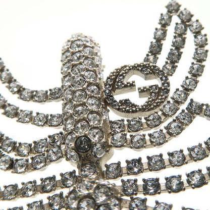 Gucci Brooch Interlocking G Butterfly Rhinestone Metal Gucci
