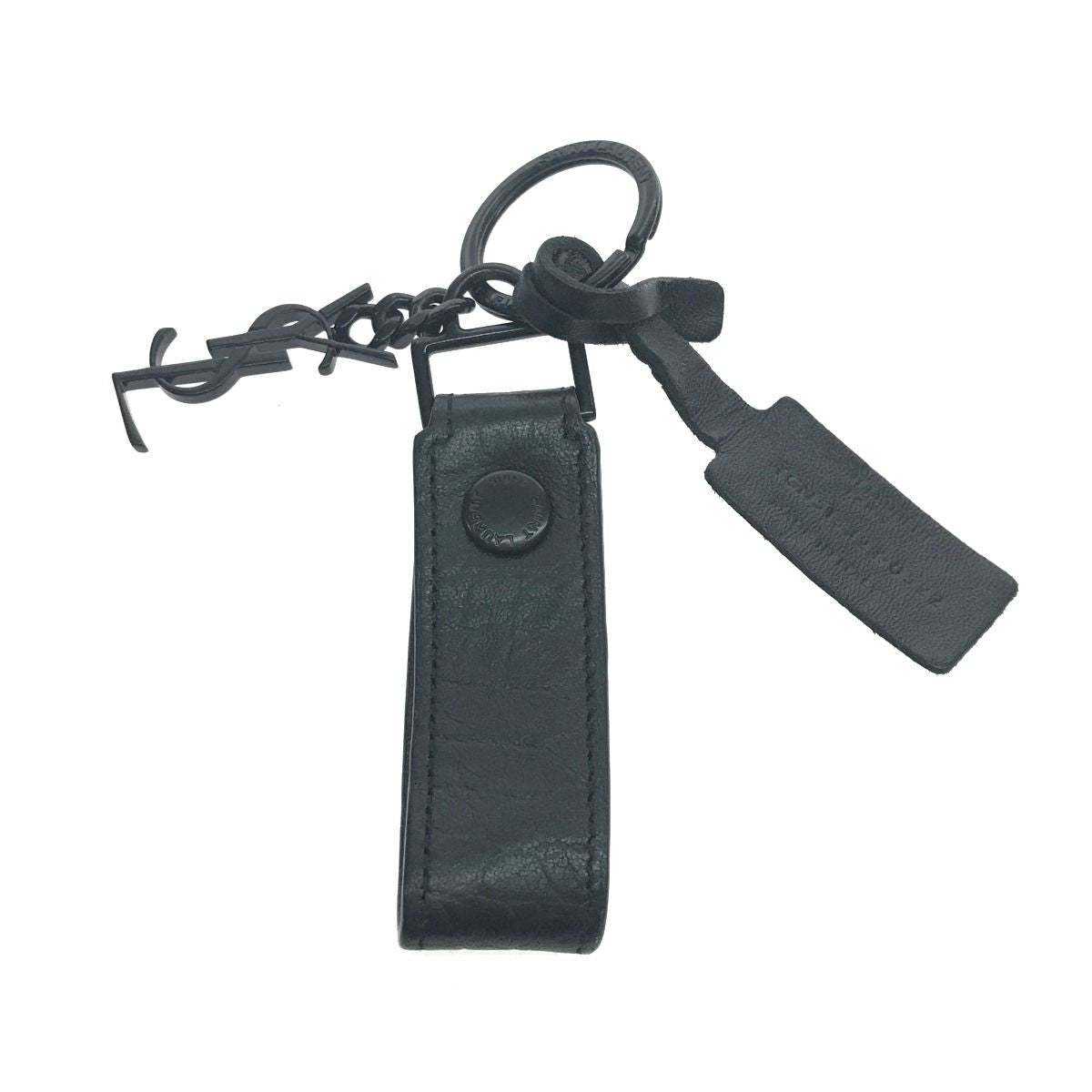Saint Laurent (Yves Saint Laurent) Key Holder Key Ring Logo Plate Type