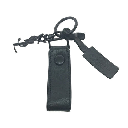 Saint Laurent (Yves Saint Laurent) Key Holder Key Ring Logo Plate Type