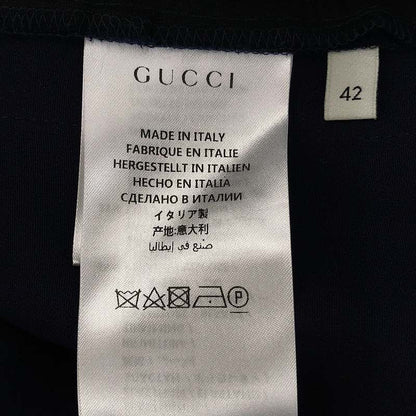 Gucci | 2018 | Webline Rayon Trouser Pants | 42 | Navy Red | Women's